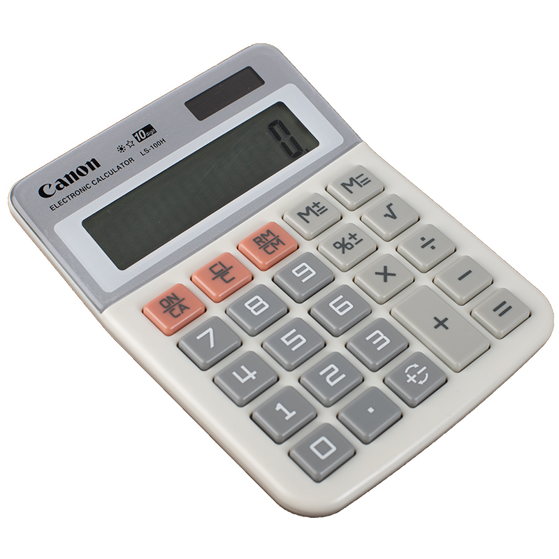 佳能（Canon） LS-100H太阳能 抗震抗摔小号计算器