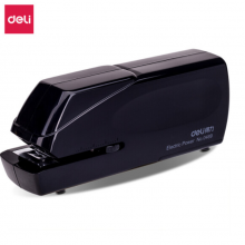 得力 双电源电动订书机 电子自动装订  黑色0489