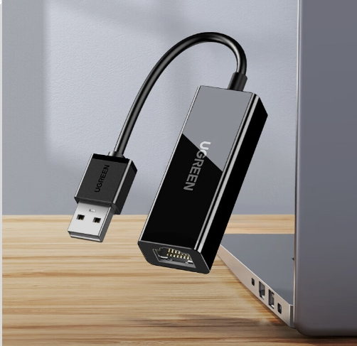 绿联 USB转RJ45网线转接头百兆有线网卡千兆扩展坞外置网口转换器拓展坞 USB百兆网卡