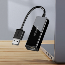 绿联 USB转RJ45网线转接头百兆有线网卡千兆扩展坞外置网口转换器拓展坞 USB百兆网卡