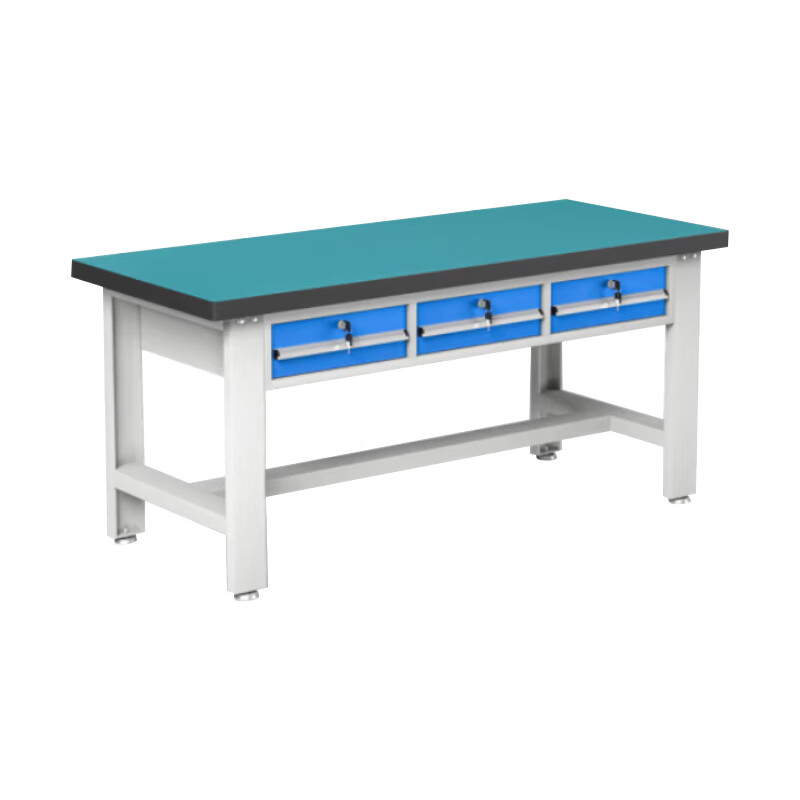 多喜玛 工作台防静电操作台维修桌模具装配打包台抽屉 1800*750平三抽
