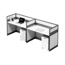 多喜玛 职员工位屏风隔断E字双人位含柜【可定制】