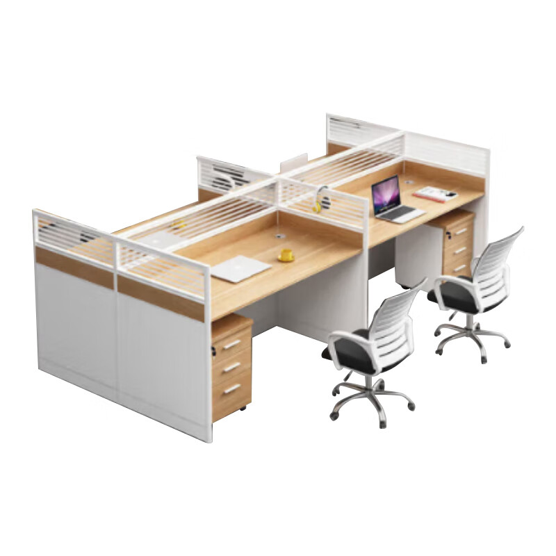 多喜玛 职员办公桌屏风工位 四人位含柜【可定制】