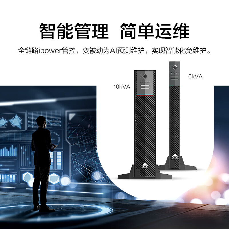 华为UPS2000-A-10KTTL电池+电池柜套装 满载9KW续航2小时 在线式UPS不间断电源 