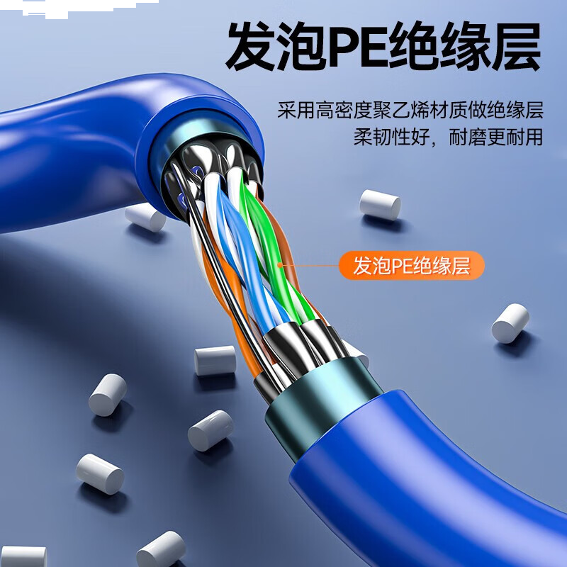 戈甲超六类双屏蔽网线 CAT6A类万兆HSYPVP-6A纯铜线LC6100 100米/箱