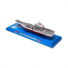 良青辽宁号航母模型合金仿真镀金军事摆件 辽宁号航母1:400