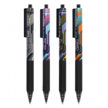 晨光(M&G)文具0.5mm黑色中性笔 超能机甲系列按动子弹头签字笔4支/盒AGPJ1013A