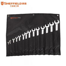 钢盾 SHEFFIELD S017401 14件套全抛光英制两用扳手 工具组套