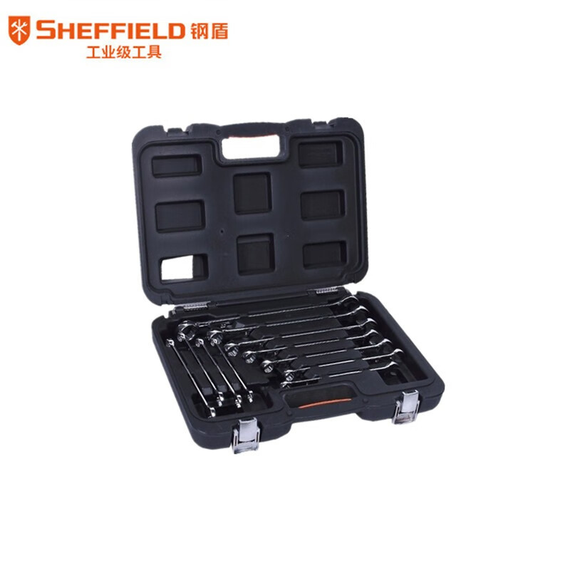 钢盾（SHEFFIELD）S017105 11件套全抛光两用加长板手(塑盒)