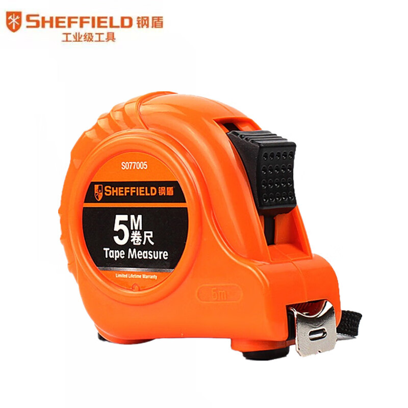 钢盾(SHEFFIELD) S077005 不锈钢卷尺5米 五金工具尺子高精度测量工具