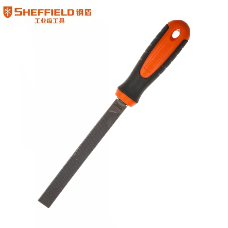 钢盾SHEFFIELD S099110细齿平锉8寸平板锉整形平锉刀平头钳工锉金属打磨平锉刀