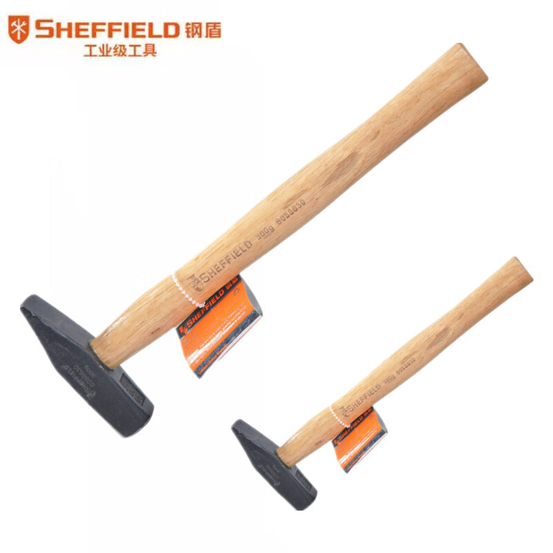 钢盾 SHEFFIELD S088630 木柄钳工锤300g 鸭嘴锤小铁锤电工锤小锤子小榔头铁锤