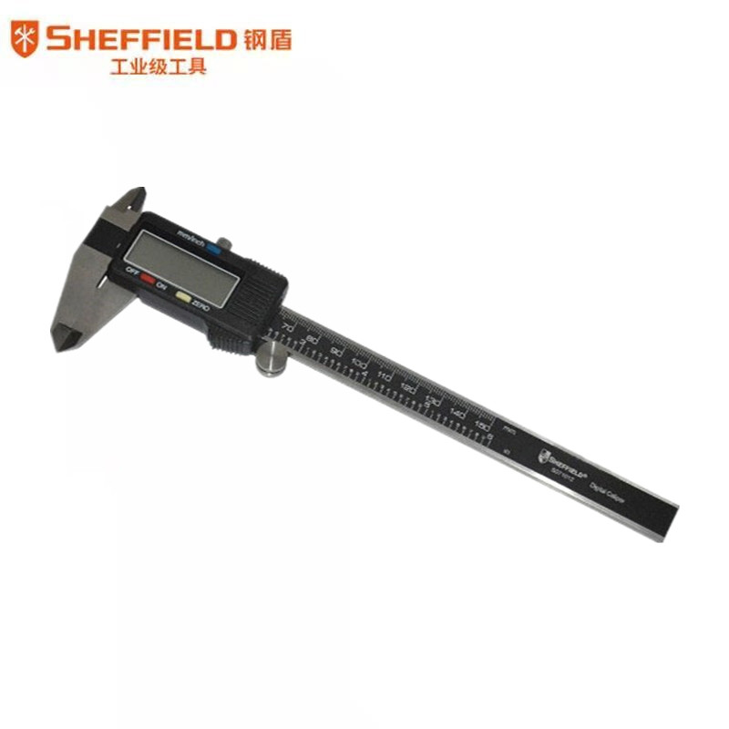 钢盾 SHEFFIELD S071012 高精度不锈钢数显游标卡尺 150mm 小型内径外径测量工具
