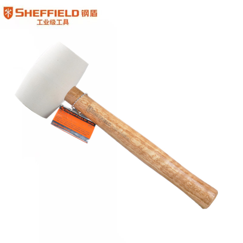 钢盾 SHEFFIELD S088824木柄胶锤24oz 胶锤橡胶锤 橡皮锤 瓷砖安装锤 防震榔头
