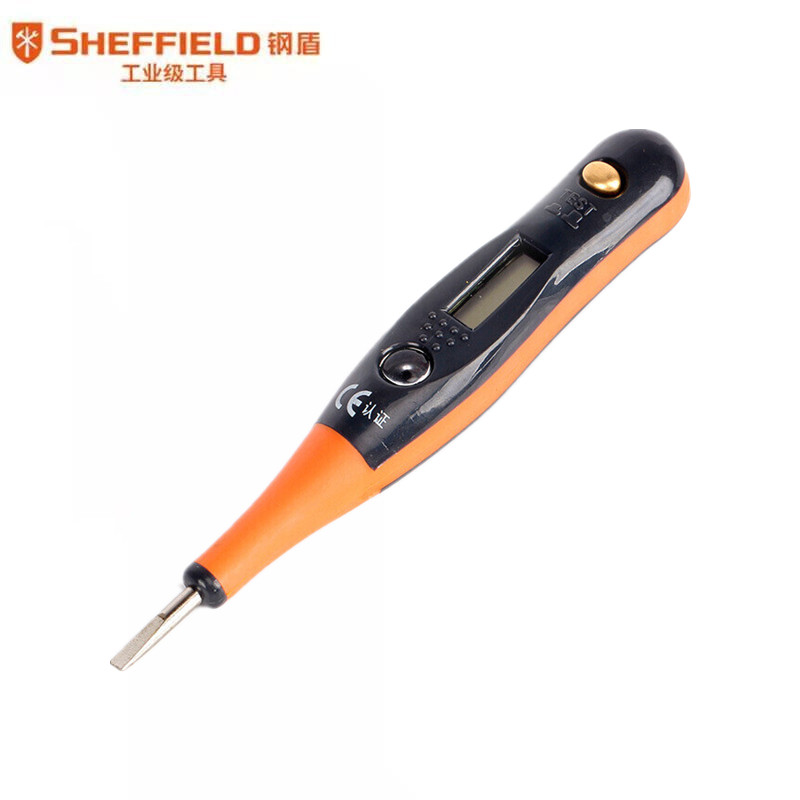 钢盾 SHEFFIELD S034013 多功能数显电笔感应测电螺丝刀12V-250V