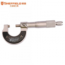 钢盾 SHEFFIELD S072001机械式外径千分尺0-25mm 高精度螺旋测微仪测微尺测微器