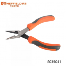 钢盾SHEFFIELD S035041双色柄迷你尖嘴钳5.5寸 防滑手柄尖头钳子 尖咀钳 五金工具