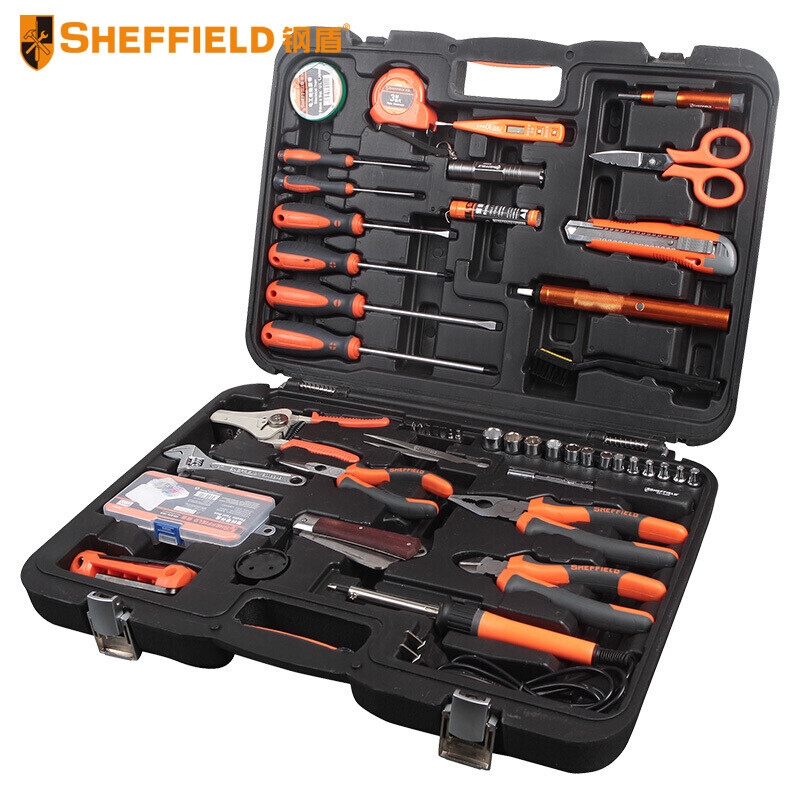 钢盾 SHEFFIELD S010057 57件电讯维修组套 五金工具套装 电子电工维修组套