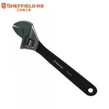 钢盾（SHEFFIELD）S016804 沾塑柄活络扳手4寸 工业级大开口扳手维修工具