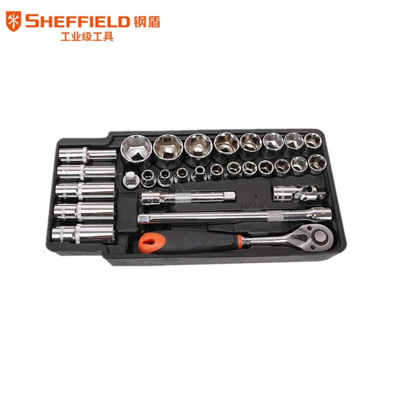 钢盾 (SHEFFIELD) S025023 29件套12.5mm系列套筒组合套装