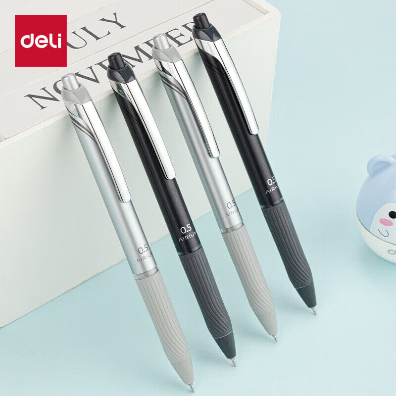 得力(deli) S88 书写用笔类用具 速干按动中性笔 0.5mmST头加强型针管 12支/盒黑色