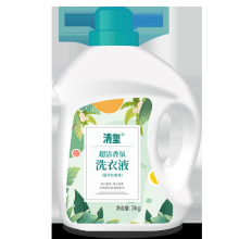 清玺 自然清香洗衣液家庭装手洗机洗瓶装内衣裤持久香味去渍洗衣液 2kg 8瓶 超洁洗衣液