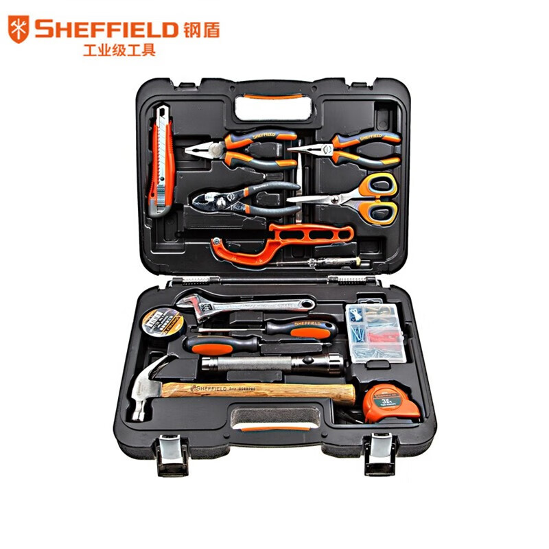 钢盾 (SHEFFIELD) S022005 16件套基本维修组套 工具箱套装 电工 木工维修 五金