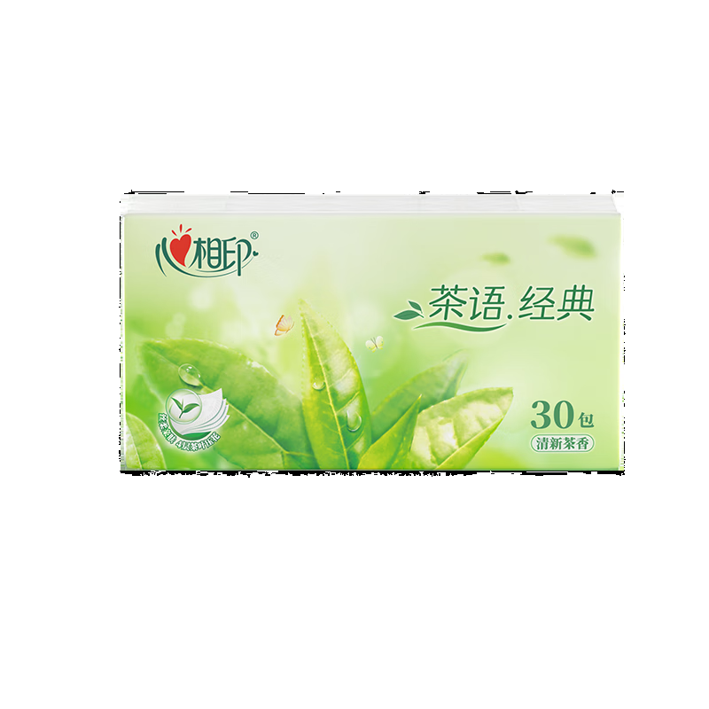 心相印手帕纸 茶语经典 4层180片淡茶香 纸巾 便携 湿水不易破