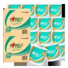 心相印卷纸 心柔有芯 4层180g*27卷*2箱 卫生纸巾 卷筒纸 整箱