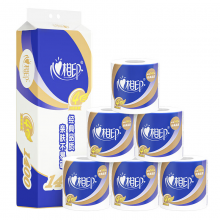 心相印有芯卷纸 心柔系列4层140g*10卷 卫生纸 柔韧可冲散 纸巾