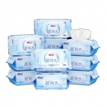 心相印EDI超纯水湿巾80片*12包 婴儿手口湿纸巾 温和不含酒精