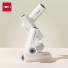 得力（deli）六棱柱铅笔造型白色5块装夹心橡皮擦真集屑不留痕高颜值NS782