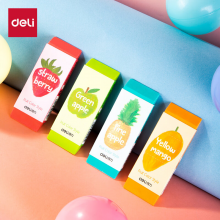 得力(deli)12块水果系列中考高考学生橡皮擦 多彩考试橡皮