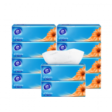 维达（Vinda）抽纸 超韧3层100抽*10包S码 湿水不易破 卫生纸 纸巾 餐巾纸