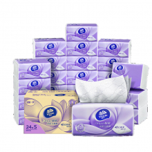 维达（Vinda）抽纸 棉韧3层108抽*24包S码 亲肤无刺激 卫生纸 纸巾 餐巾纸 整箱