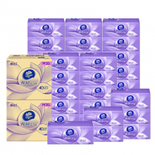 维达（Vinda）抽纸 棉韧3层100抽*40包M码 整箱