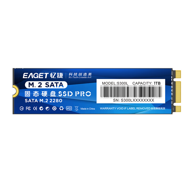 忆捷（EAGET）S300L-1TB固态（SSD、M.2、NGFF）