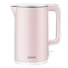 苏泊尔（SUPOR）SW-15S02A不锈钢电水壶 双层保温防烫无缝一体内胆