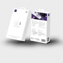 REAO乐奥X5双口20WA+C快充充电器适用国产和苹果系列手机平板 白色