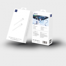 REAO乐奥X16双C口60W快充编织数据线1米尼龙编织适用苹果15系列手机平板电脑 灰白色