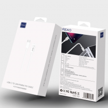 REAO泺澳X1快充数据线iphone8-14PD20W快充数据线快充线充电线 白色