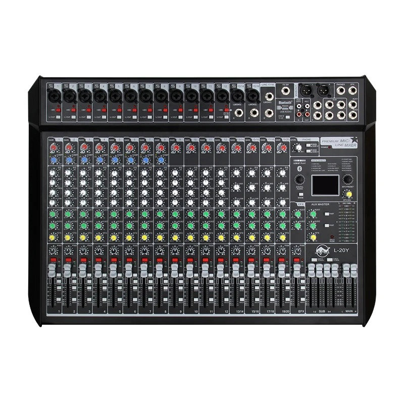 声彩谷模拟调音台 L-20Y 蓝牙 USB接口 2路立体声
