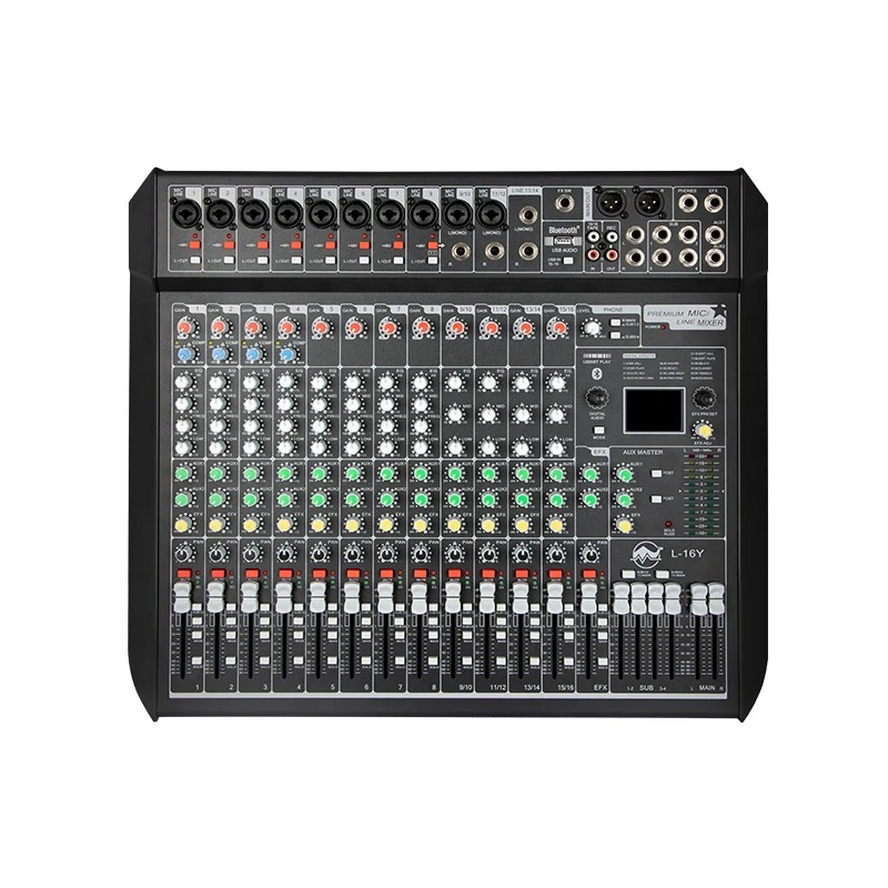 声彩谷模拟调音台 L-16Y 蓝牙 USB接口 2路立体声